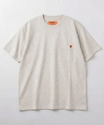 【92】【UNIVERSAL OVERALL/ユニバーサルオーバーオール】Uロゴピスネーム ポケット付 クルーネックTシャツ/無地/アメカジ