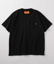 【92】【UNIVERSAL OVERALL/ユニバーサルオーバーオール】Uロゴピスネーム ポケット付 クルーネックTシャツ/無地/アメカジ