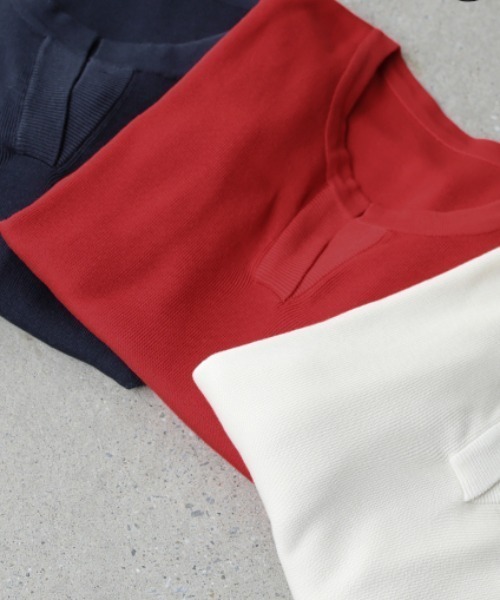 HUG.U(ハグユー)の「ドルマンスキッパーサマーニット(Tシャツ/カットソー・レディース・レッド/ホワイト/ネイビー・FREE)」の18枚目の写真