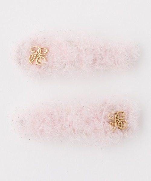 one after another NICE CLAUP（ワンアフターアナザーナイスクラップ）の「【Tulle Collection】チュールヘアピン（バレッタ/ヘアクリップ・レディース・ピンク/アイボリー/サックスブルー・FREE）」の3枚目の写真