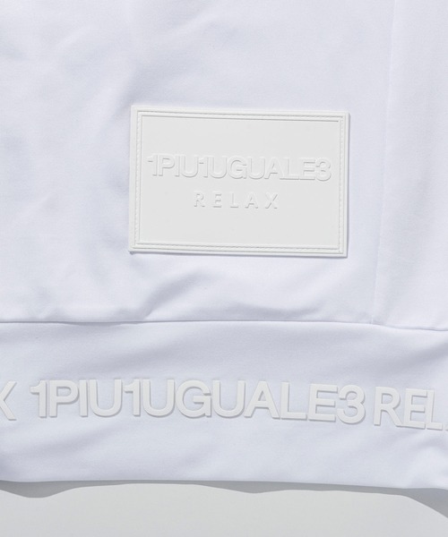 1PIU1UGUALE3 RELAX (ウノピゥウノウグァーレトレ リラックス)の「1PIU1UGUALE3 RELAX(ウノピゥウノウグァーレトレ リラックス)ラインロゴラッシュガードパーカー(パーカー・メンズ・ブラック/ホワイト・XL/L/M/S/XXL)」の12枚目の写真