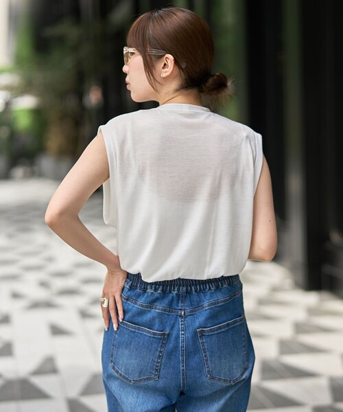 RONEL(ロネル)の「【RONEL】ツイストネックトップス(Tシャツ/カットソー・レディース・ブラウン/ホワイト/ブラック・FREE)」の7枚目の写真