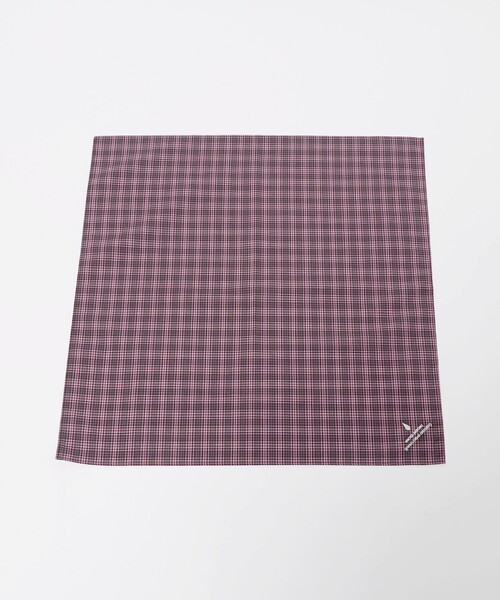 green label relaxing(グリーンレーベルリラクシング)の「GLR ファイン エンブロイダリー 刺しゅう ハンカチ(バンダナ/スカーフ・メンズ・ブラウン系/ベージュ/ロイヤルブルー/レッド/ナチュラル/ブラック・FREE)」の13枚目の写真