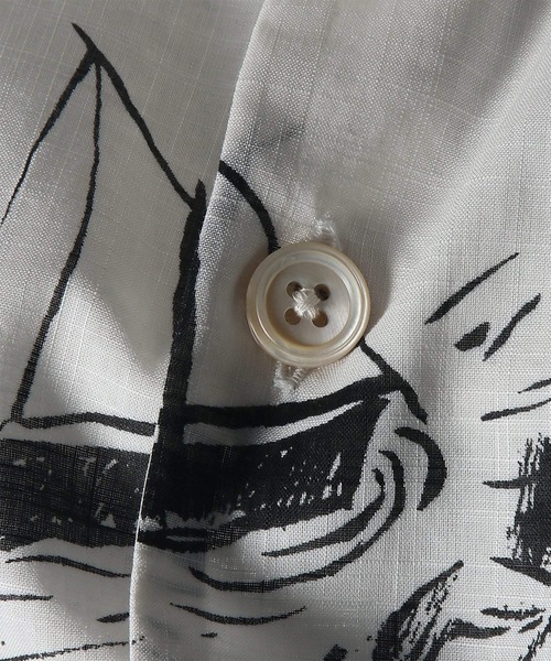 Paul Smith(ポールスミス)の「"Travels Toile" オープンカラーシャツ / 163640 332(シャツ/ブラウス・メンズ・グリーン/キナリ・X-LARGE/LARGE/MEDIUM/SMALL)」の10枚目の写真