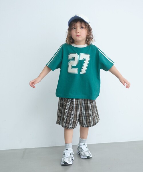 green label relaxing(グリーンレーベルリラクシング)の「【WEB限定】ナンバープリント Tシャツ/ キッズ 100cm-160cm(Tシャツ/カットソー・キッズ・オフホワイト/ライトブルー/ワイン/ケリーグリーン・120cm/100cm/110cm/130cm/160cm/150cm/140cm)」の6枚目の写真