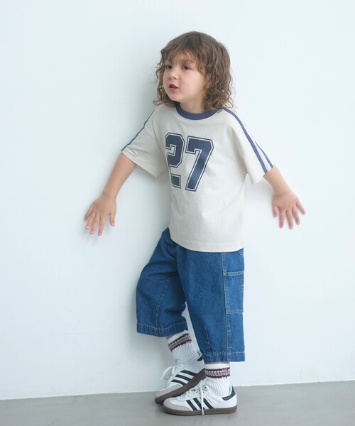 green label relaxing(グリーンレーベルリラクシング)の「【WEB限定】ナンバープリント Tシャツ/ キッズ 100cm-160cm(Tシャツ/カットソー・キッズ・オフホワイト/ライトブルー/ワイン/ケリーグリーン・120cm/100cm/110cm/130cm/160cm/150cm/140cm)」の8枚目の写真