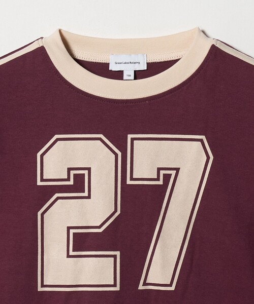 green label relaxing(グリーンレーベルリラクシング)の「【WEB限定】ナンバープリント Tシャツ/ キッズ 100cm-160cm(Tシャツ/カットソー・キッズ・オフホワイト/ライトブルー/ワイン/ケリーグリーン・120cm/100cm/110cm/130cm/160cm/150cm/140cm)」の18枚目の写真