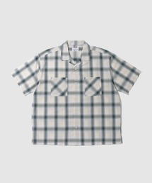 【REALSTANDARD/リアルスタンダード】 空浮着 オンブレーチェック 半袖オープンカラーシャツ