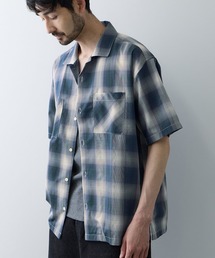 【REALSTANDARD/リアルスタンダード】 空浮着 オンブレーチェック 半袖オープンカラーシャツ
