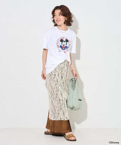 FREAK'S STORE(フリークスストア)の「GOOD ROCK SPEED/グッドロックスピード 【MICKEY MOUSE】プリントTシャツ/【ミッキーマウス】(Tシャツ/カットソー・レディース・ホワイト/ライトグレー/オフホワイト・フリ-)」の8枚目の写真