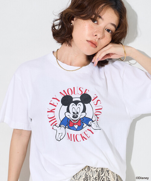 FREAK'S STORE(フリークスストア)の「GOOD ROCK SPEED/グッドロックスピード 【MICKEY MOUSE】プリントTシャツ/【ミッキーマウス】(Tシャツ/カットソー・レディース・ホワイト/ライトグレー/オフホワイト・フリ-)」の19枚目の写真