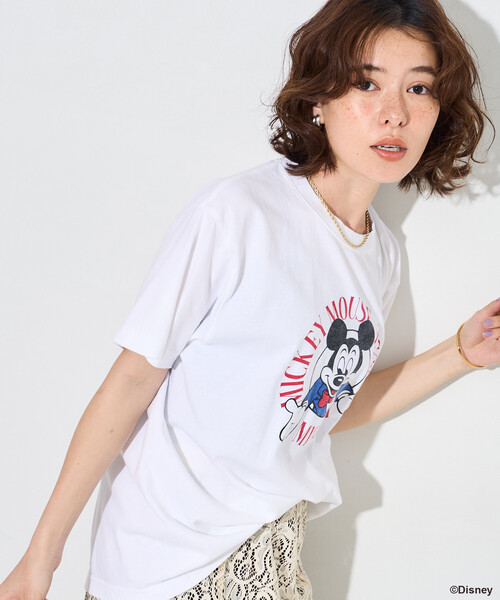 FREAK'S STORE(フリークスストア)の「GOOD ROCK SPEED/グッドロックスピード 【MICKEY MOUSE】プリントTシャツ/【ミッキーマウス】(Tシャツ/カットソー・レディース・ホワイト/ライトグレー/オフホワイト・フリ-)」の21枚目の写真