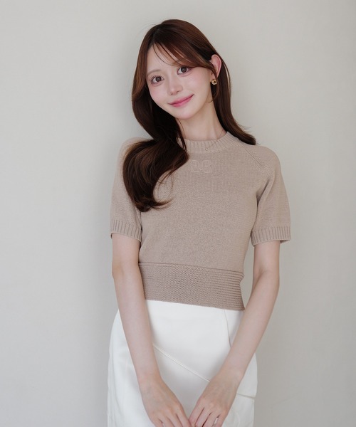 EIMY ISTOIRE（エイミーイストワール）の「EIMY RIBBON KNIT（ニット/セーター・レディース・ライトピンク/ブラック/レッド/ホワイト/ベージュ・F）」の3枚目の写真