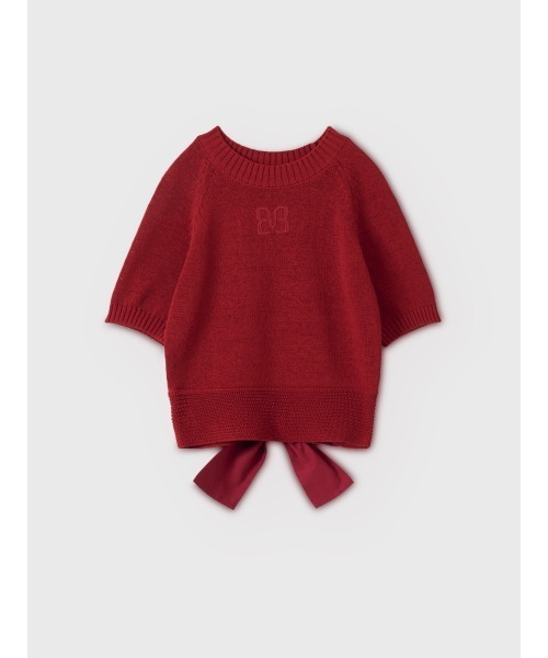 EIMY ISTOIRE（エイミーイストワール）の「EIMY RIBBON KNIT（ニット/セーター・レディース・ライトピンク/ブラック/レッド/ホワイト/ベージュ・F）」の5枚目の写真