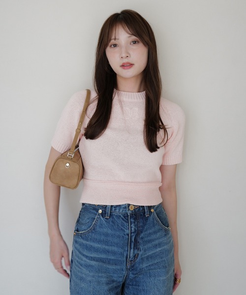 EIMY ISTOIRE（エイミーイストワール）の「EIMY RIBBON KNIT（ニット/セーター・レディース・ライトピンク/ブラック/レッド/ホワイト/ベージュ・F）」の13枚目の写真