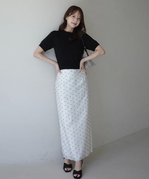 EIMY ISTOIRE（エイミーイストワール）の「EIMY RIBBON KNIT（ニット/セーター・レディース・ライトピンク/ブラック/レッド/ホワイト/ベージュ・F）」の7枚目の写真