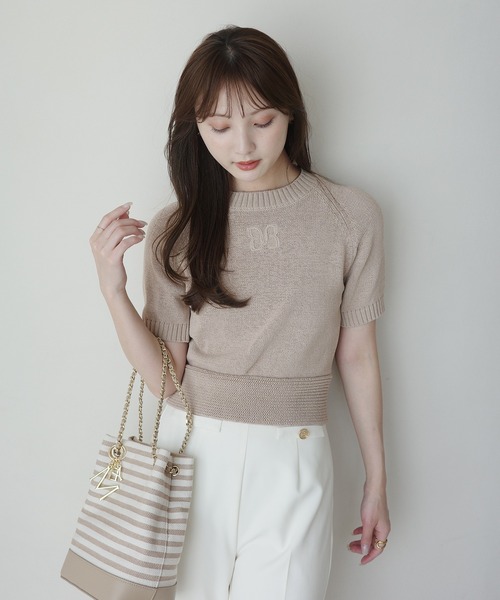 EIMY ISTOIRE（エイミーイストワール）の「EIMY RIBBON KNIT（ニット/セーター・レディース・ライトピンク/ブラック/レッド/ホワイト/ベージュ・F）」の9枚目の写真