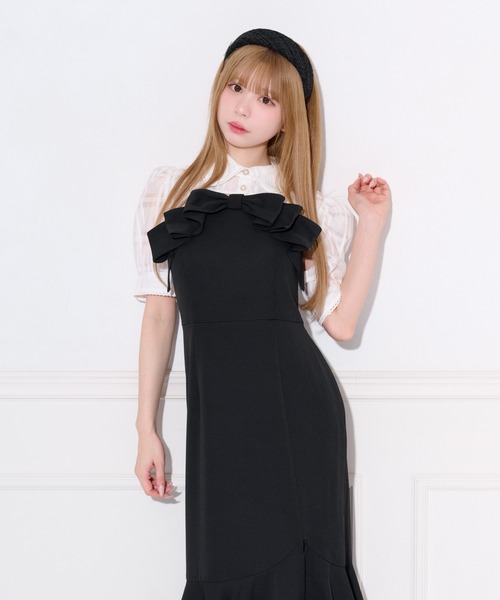 apres jour(アプレジュール)の「リボンデザインティアードキャミワンピース(ワンピース・レディース・ブラック/ブラック系その他/ピンク/ブラウン系その他・SMALL/X-LARGE/MEDIUM)」の7枚目の写真