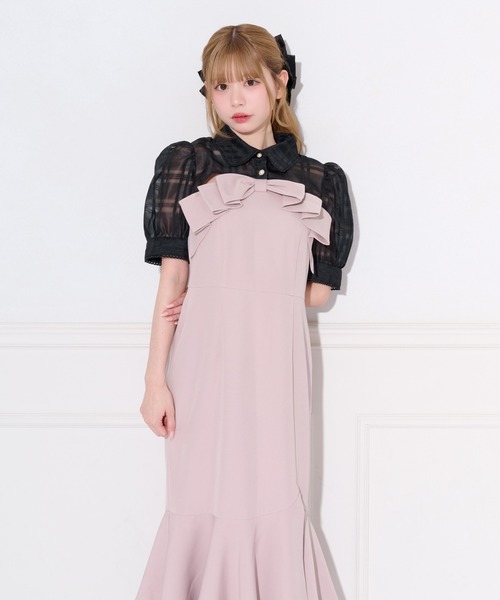 apres jour(アプレジュール)の「リボンデザインティアードキャミワンピース(ワンピース・レディース・ブラック/ブラック系その他/ピンク/ブラウン系その他・SMALL/X-LARGE/MEDIUM)」の5枚目の写真