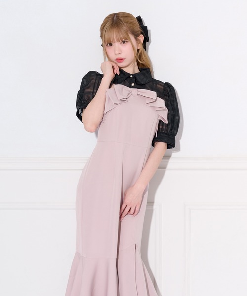 apres jour(アプレジュール)の「リボンデザインティアードキャミワンピース(ワンピース・レディース・ブラック/ブラック系その他/ピンク/ブラウン系その他・SMALL/X-LARGE/MEDIUM)」の6枚目の写真