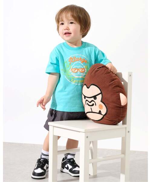 XLARGE KIDS(エクストララージキッズ)の「ファニーゴリラ ウォーターギミックショートパンツ(その他パンツ・キッズ・グレー/オレンジ・100cm/130cm/90cm/110cm/80cm/120cm/140cm)」の3枚目の写真
