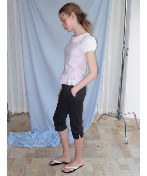 ETMON(エトモン)の「Mixed Frill Sleeveless Top, Lavender(Tシャツ/カットソー・レディース・その他・F)」の2枚目の写真