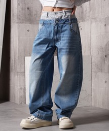 SCRIPT LOGO FADE RHINESTONE DENIM PANTS（デニムパンツ）｜BREATH