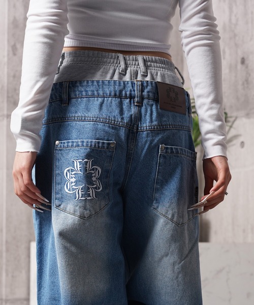 Laufer(ロイファー)の「【Laufer】ダブルウエスト ワイドカーブデニムパンツ / Double-Waist Wide-Curve Denim Pants(デニムパンツ・メンズ・ブルー/ネイビー/ブラック・S/M/L)」の20枚目の写真