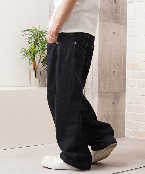 Laufer(ロイファー)の「【Laufer】ダブルウエスト ワイドカーブデニムパンツ / Double-Waist Wide-Curve Denim Pants(デニムパンツ・メンズ・ブルー/ネイビー/ブラック・S/M/L)」の10枚目の写真