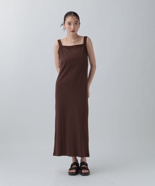 LEPSIM(レプシィム)の「アソートスクエアキャミワンピース 742617(ワンピース・レディース・カーキオリーブ/チャコールグレー/ブラウン系その他/ブラック・FREE)」の16枚目の写真