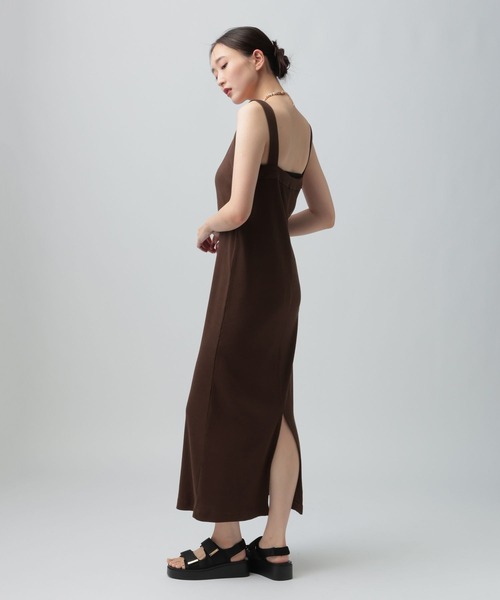 LEPSIM(レプシィム)の「アソートスクエアキャミワンピース 742617(ワンピース・レディース・カーキオリーブ/チャコールグレー/ブラウン系その他/ブラック/ダークブラウン・FREE)」の11枚目の写真