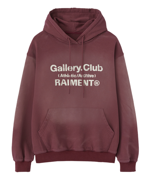RAIMENT(レイメント)の「ヴィンテージウォッシングギャラリークラブフードパーカー_バーガンディ(パーカー・メンズ・その他・SMALL/MEDIUM/LARGE)」の3枚目の写真