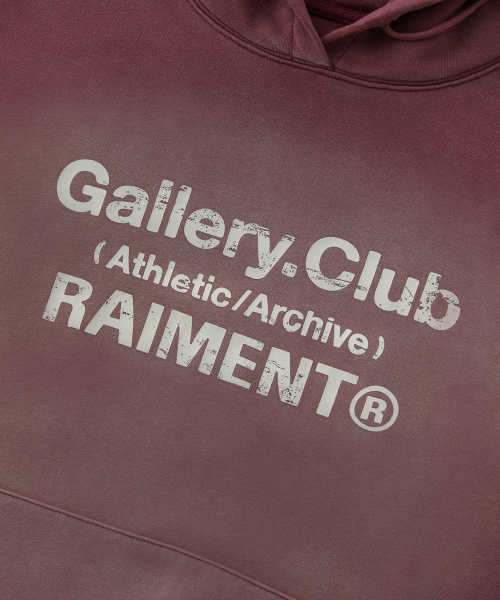 RAIMENT(レイメント)の「ヴィンテージウォッシングギャラリークラブフードパーカー_バーガンディ(パーカー・メンズ・その他・SMALL/MEDIUM/LARGE)」の6枚目の写真