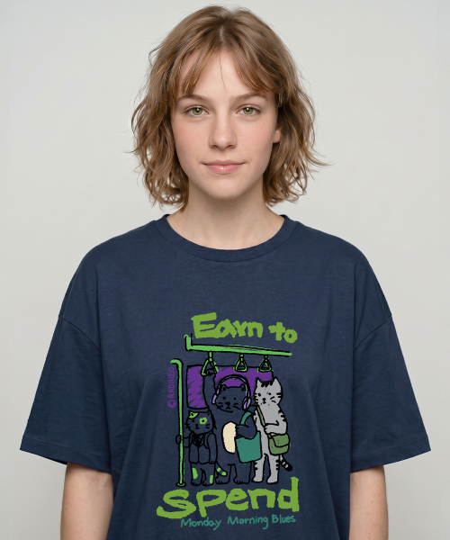 RADINEO(ラディネオ)の「スぺンド 半袖Tシャツ ネイビー(Tシャツ/カットソー・レディース・その他・LARGE/X-LARGE/SMALL/MEDIUM)」の1枚目の写真