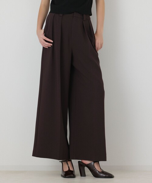 GRACE CONTINENTAL(グレースコンチネンタル)の「タックワイドパンツ(その他パンツ・レディース・ブラウン/ブラック・38/36)」の1枚目の写真