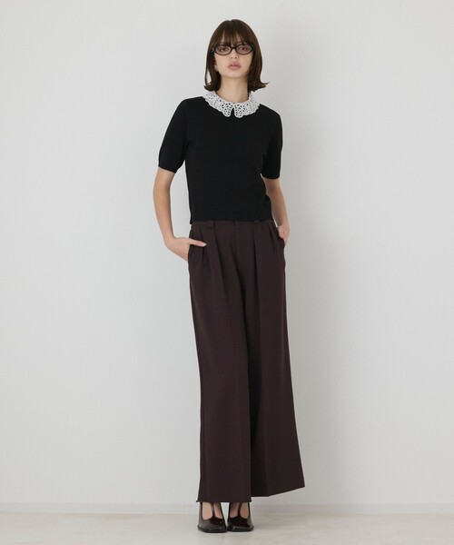 GRACE CONTINENTAL(グレースコンチネンタル)の「タックワイドパンツ(その他パンツ・レディース・ブラウン/ブラック・38/36)」の16枚目の写真