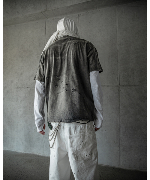 ROARINGRAD（ロアリングラド）の「ウォッシュドデストロイドTシャツグレー（Tシャツ/カットソー・メンズ・その他・MEDIUM/LARGE）」の7枚目の写真