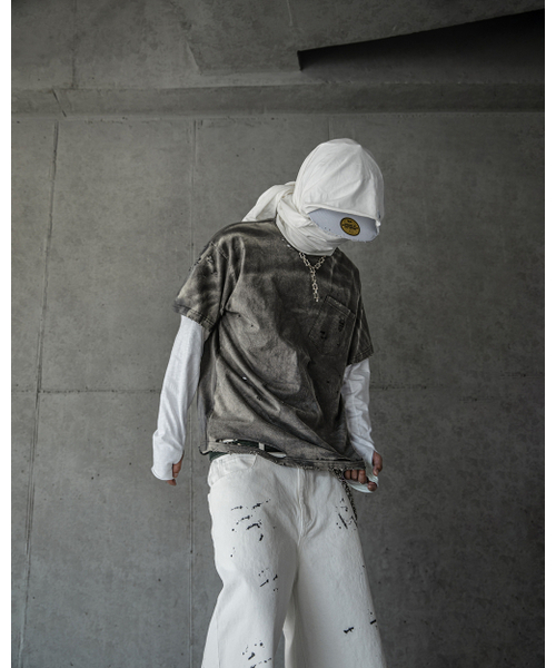 ROARINGRAD（ロアリングラド）の「ウォッシュドデストロイドTシャツグレー（Tシャツ/カットソー・メンズ・その他・MEDIUM/LARGE）」の5枚目の写真