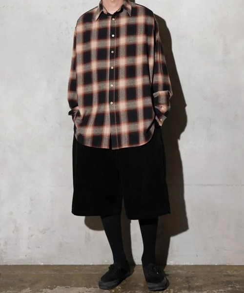 MAUI and Sons（マウイアンドサンズ）の「MAUI and Sons / マウイアンドサンズ VENICE OMBRE BIG SHIRT ヴェニスオンブレビッグシャツ オーバーサイズ 2026年春夏春服 夏服（シャツ/ブラウス・メンズ・ブラック/ブラウン・M/L）」の5枚目の写真