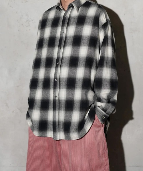 MAUI and Sons（マウイアンドサンズ）の「MAUI and Sons / マウイアンドサンズ VENICE OMBRE BIG SHIRT ヴェニスオンブレビッグシャツ オーバーサイズ 2026年春夏春服 夏服（シャツ/ブラウス・メンズ・ブラック/ブラウン・M/L）」の7枚目の写真