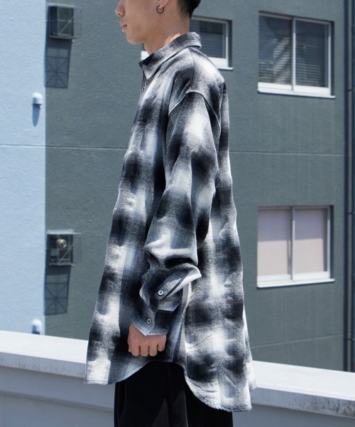 MAUI and Sons（マウイアンドサンズ）の「MAUI and Sons / マウイアンドサンズ VENICE OMBRE BIG SHIRT ヴェニスオンブレビッグシャツ オーバーサイズ 2026年春夏春服 夏服（シャツ/ブラウス・メンズ・ブラック/ブラウン・M/L）」の16枚目の写真
