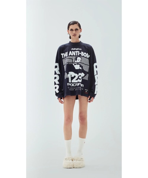RRR-123(リヴィントンロイレビス)の「THE ANTI-BODY VINTAGE LS TEE(Tシャツ/カットソー・メンズ・ブラック・M)」の4枚目の写真
