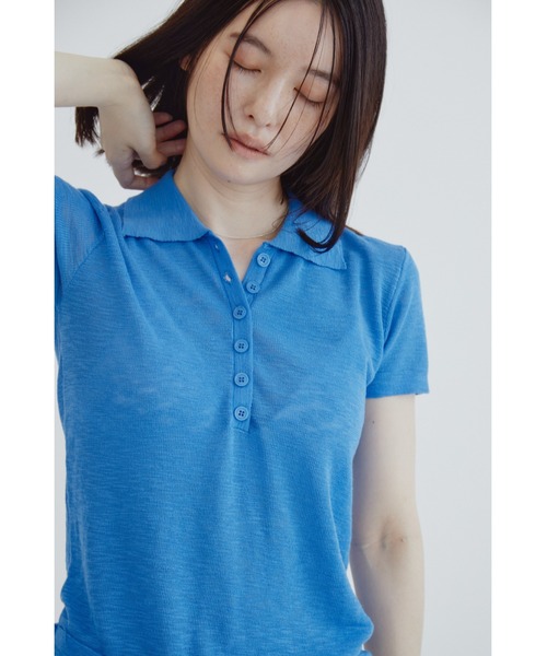 ANF.MUU(アンフムー)の「シアースラブコンパクトポロ(ポロシャツ・レディース・チャコールグレー/ホワイト/ブルー・FREE)」の19枚目の写真