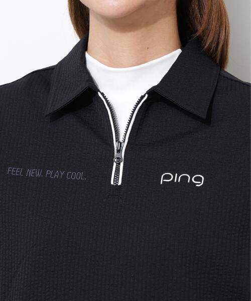PING(ピン)の「【PING APPAREL】PEサッカー半袖ポロシャツ <GOLD> (LADIES)(ポロシャツ・レディース・ブラック/イエロー/ホワイト・M/L/LL/S)」の9枚目の写真