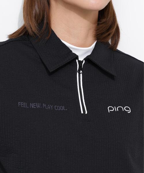 PING(ピン)の「【PING APPAREL】PEサッカー半袖ポロシャツ <GOLD> (LADIES)(ポロシャツ・レディース・ブラック/イエロー/ホワイト・M/L/LL/S)」の10枚目の写真