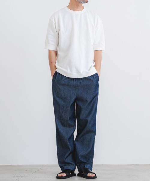 quadro（クオドロ）の「ヴィンテージ鹿の子5分袖クルーネックプルオーバー（Tシャツ/カットソー・メンズ・ブラック/杢グレー/ホワイト・MEDIUM/LARGE）」の13枚目の写真