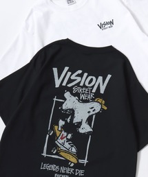 VISION STREET WEAR | VISION STREET WEAR/ヴィジョンストリートウェア 吸水速乾 オーバーサイズ バックプリント ロゴ ワンポイント 半袖Tシャツ/レディース メンズ(Tシャツ/カットソー)