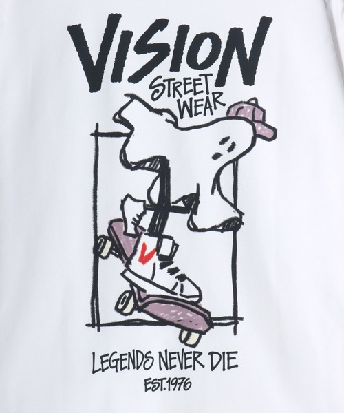 VISION STREET WEAR(ヴィジョンストリートウェア)の「VISION STREET WEAR/ヴィジョンストリートウェア 吸水速乾 オーバーサイズ バックプリント ロゴ ワンポイント 半袖Tシャツ/レディース メンズ(Tシャツ/カットソー・メンズ・ブラック系その他3/ホワイト系その他3/ホワイト系その他2/ブラック系その他2/ブラック/ホワイト/ブラック系その他/ホワイト系その他・M/LL/L)」の17枚目の写真