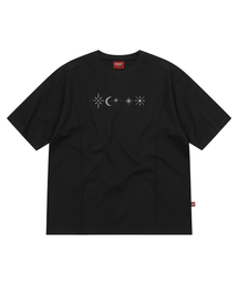 S'EST（エスイーエスティー）の「Starline Cut-out T-shirts Black（Tシャツ/カットソー）」