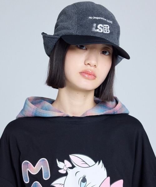 Little sunny bite(リトルサニーバイト)の「littlesunnybite/リトルサニーバイト/fleece cap(キャップ・レディース・アイボリー/グレー/オレンジ・F)」の2枚目の写真
